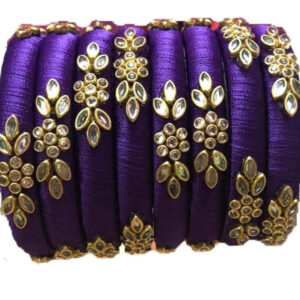 purple silk thread bangle