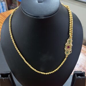 panchaloha gold polish locket thali chain