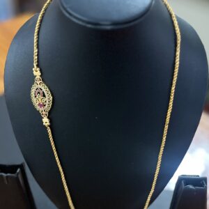 panchaloha gold polish locket thali chain