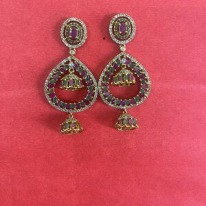 multi colour bead earrings