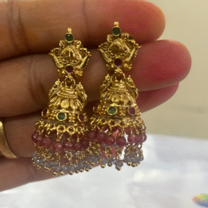 multi colour bead earrings