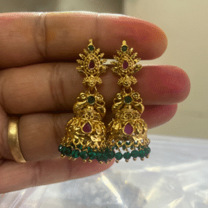 green butta earrings