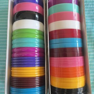 flat &round plastic bangles for silk thread bangles