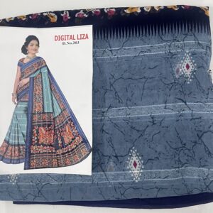 Blue And Balck Saree