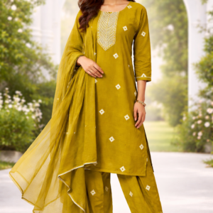 Dark yellow Pure Mal Cotton Dress