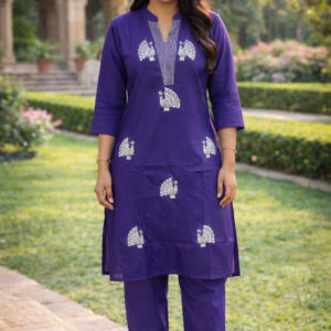 Embroidery Dress 2Pc Set With Lining